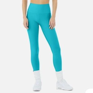 Alo HIGH-WAIST AIRLIFT LEGGING - BRIGHT AQUA